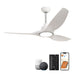 52" DC Motor 3 Blades Modern Downrod Mount Smart Fan with LED Light - Sweatfully