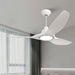 52" DC Motor 3 Blades Modern Downrod Mount Smart Fan with LED Light - Sweatfully