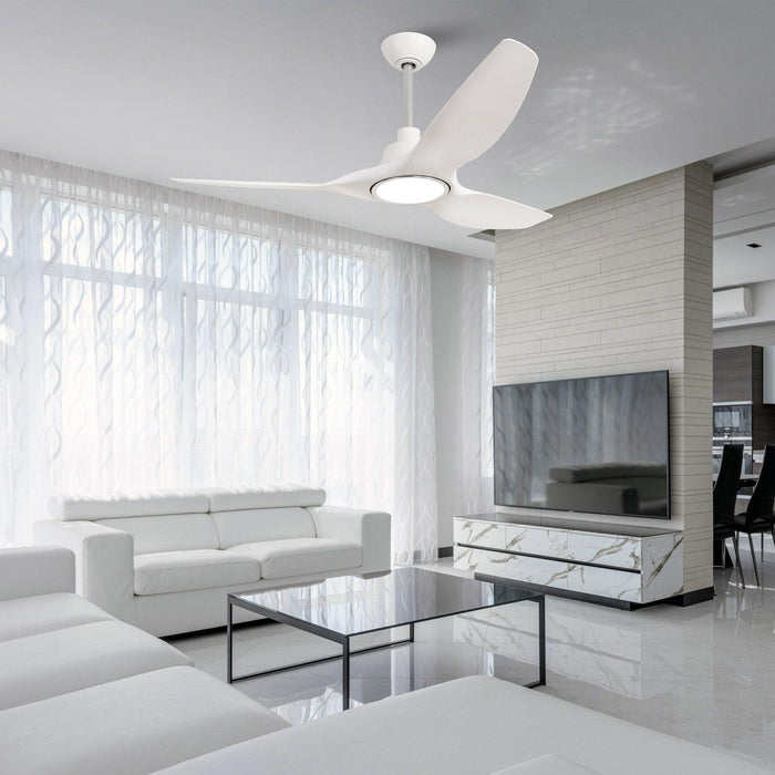 52" DC Motor 3 Blades Modern Downrod Mount Smart Fan with LED Light - Sweatfully
