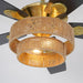 52 Inch Danube Farmhouse DC Motor Golden Downrod Ceiling Fan with Light - Sweatfully