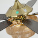 52 Inch Danube Farmhouse DC Motor Golden Downrod Ceiling Fan with Light - Sweatfully