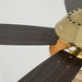 52 Inch Danube Farmhouse DC Motor Golden Downrod Ceiling Fan with Light - Sweatfully