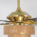 52 Inch Danube Farmhouse DC Motor Golden Downrod Ceiling Fan with Light - Sweatfully