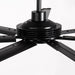 84 Inch 100 Inch Padus Black Large Size Ceiling Fan with Dimmable Lighting and Remote Control - Sweatfully