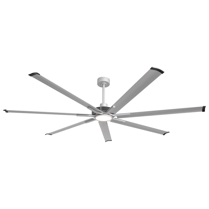 84 Inch 100 Inch Padus Black Large Size Ceiling Fan with Dimmable Lighting and Remote Control - Sweatfully