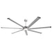 84 Inch 100 Inch Padus Black Large Size Ceiling Fan with Dimmable Lighting and Remote Control - Sweatfully
