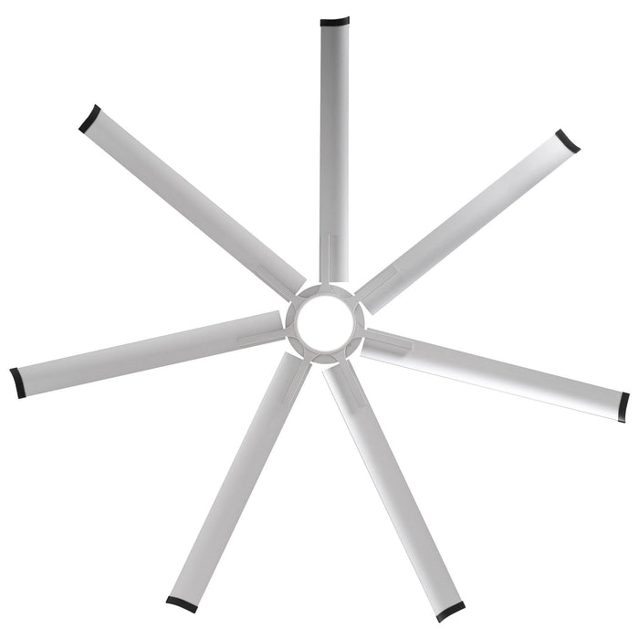84 Inch 100 Inch Padus Black Large Size Ceiling Fan with Dimmable Lighting and Remote Control - Sweatfully