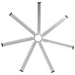 84 Inch 100 Inch Padus Black Large Size Ceiling Fan with Dimmable Lighting and Remote Control - Sweatfully