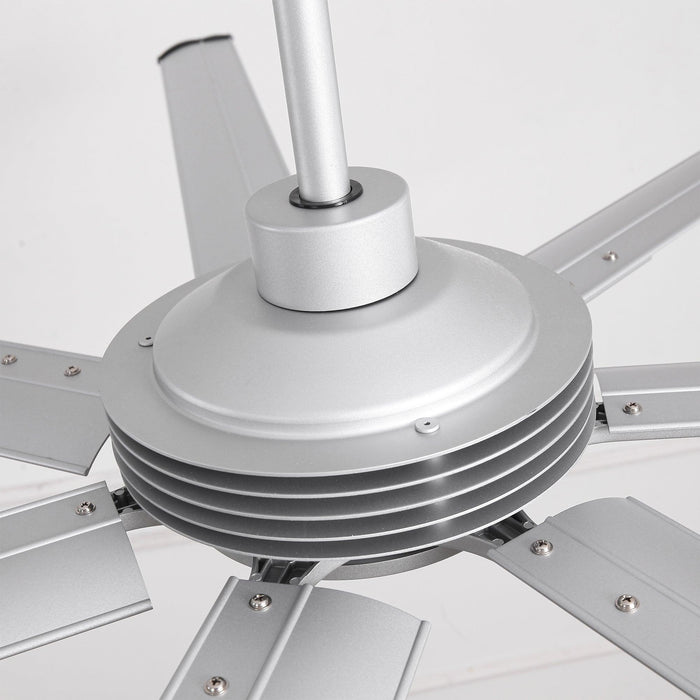 84 Inch 100 Inch Padus Black Large Size Ceiling Fan with Dimmable Lighting and Remote Control - Sweatfully
