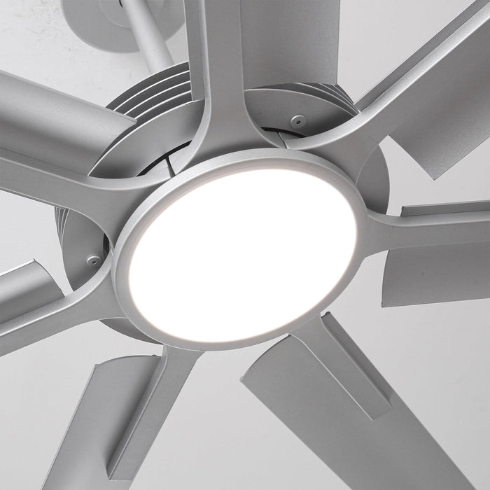 84 Inch 100 Inch Padus Black Large Size Ceiling Fan with Dimmable Lighting and Remote Control - Sweatfully