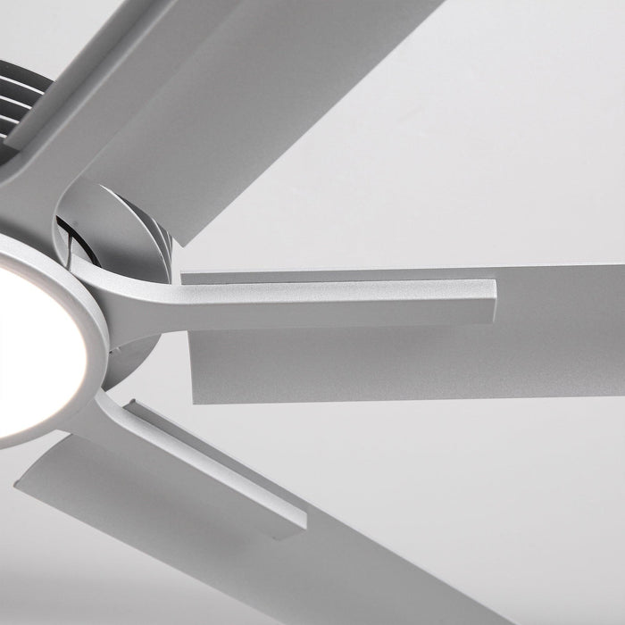 84 Inch 100 Inch Padus Black Large Size Ceiling Fan with Dimmable Lighting and Remote Control - Sweatfully