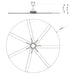 84 Inch 100 Inch Padus Black Large Size Ceiling Fan with Dimmable Lighting and Remote Control - Sweatfully