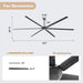 120 Inch HVLS Fan Jupiter Industrial Aluminum Extra Large Ceiling Fan with Remote Control - Sweatfully