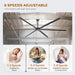 120 Inch HVLS Fan Jupiter Industrial Aluminum Extra Large Ceiling Fan with Remote Control - Sweatfully