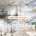 120 Inch HVLS Fan Jupiter Industrial Aluminum Extra Large Ceiling Fan with Remote Control - Sweatfully