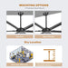 120 Inch HVLS Fan Jupiter Industrial Aluminum Extra Large Ceiling Fan with Remote Control - Sweatfully