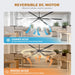 120 Inch HVLS Fan Jupiter Industrial Aluminum Extra Large Ceiling Fan with Remote Control - Sweatfully
