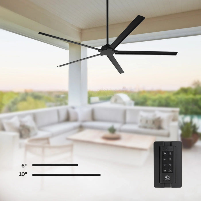 72 Inch 84 Inch Winni All-Aluminum IPX4 Outdoor Ceiling Fan with Remote Control - Sweatfully