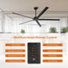 72 Inch 84 Inch Winni All-Aluminum IPX4 Outdoor Ceiling Fan with Remote Control - Sweatfully