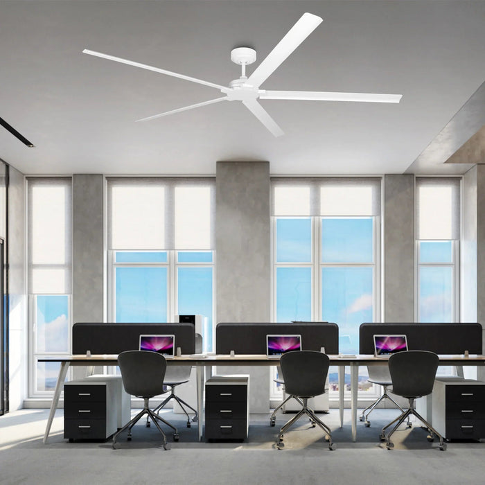 72 Inch 84 Inch Winni All-Aluminum IPX4 Outdoor Ceiling Fan with Remote Control - Sweatfully