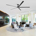 72 Inch 84 Inch Winni All-Aluminum IPX4 Outdoor Ceiling Fan with Remote Control - Sweatfully