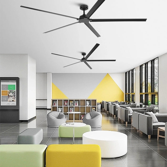 72 Inch 84 Inch Winni All-Aluminum IPX4 Outdoor Ceiling Fan with Remote Control - Sweatfully