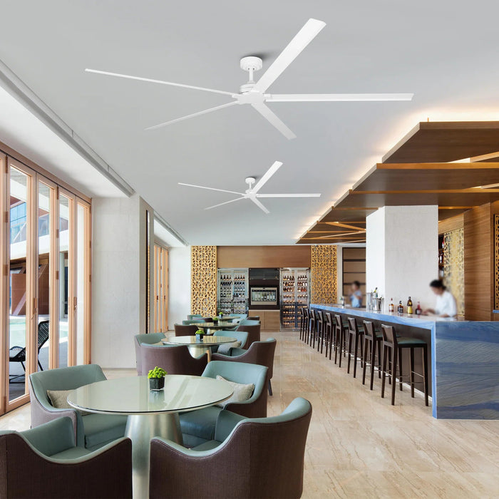 72 Inch 84 Inch Winni All-Aluminum IPX4 Outdoor Ceiling Fan with Remote Control - Sweatfully