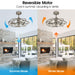 27" Bucholz Industrial DC Motor Brushed Nickel Downrod Mount Reversible Ceiling Fan with Lighting and Remote Control - Sweatfully
