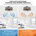 27" Wright Modern DC Motor Downrod Mount Reversible Crystal Ceiling Fan with Lighting and Remote Control - Sweatfully