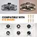 27" Wright Modern DC Motor Downrod Mount Reversible Crystal Ceiling Fan with Lighting and Remote Control - Sweatfully