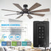60" Oretha Windmill DC Ceiling Fan with LED Lighting - Sweatfully