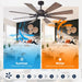 60" Oretha Windmill DC Ceiling Fan with LED Lighting - Sweatfully