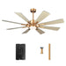 60" Oretha Windmill DC Ceiling Fan with LED Lighting - Sweatfully