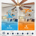 60" Oretha Windmill DC Ceiling Fan with LED Lighting - Sweatfully