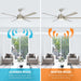 65 Inch Freda DC Motor Modern Downrod Ceiling Fan with LED Light and Remote Control - Sweatfully