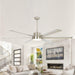 65 Inch Freda DC Motor Modern Downrod Ceiling Fan with LED Light and Remote Control - Sweatfully
