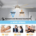 65 Inch Freda DC Motor Modern Downrod Ceiling Fan with LED Light and Remote Control - Sweatfully