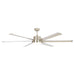 65 Inch Freda DC Motor Modern Downrod Ceiling Fan with LED Light and Remote Control - Sweatfully