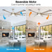 72" Bankston Modern Satin Nickel DC Motor Downrod Mount Ceiling Fan with LED Lighting and Remote Control - Sweatfully