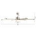 65" Modern Brushed Nickel DC Motor Downrod Mount Reversible Ceiling Fan with Lighting and Remote Control - Sweatfully