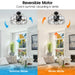 23" Modern DC Motor Downrod Mount Reversible Fandelier Ceiling Fan with Lighting and Remote Control - Sweatfully