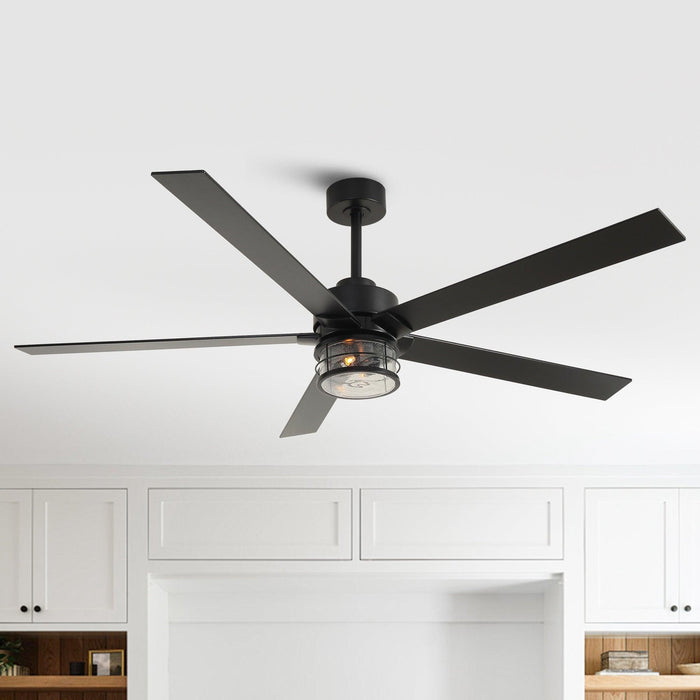 65" Modern Reversible Ceiling Fan with Lighting and Remote Control - Sweatfully