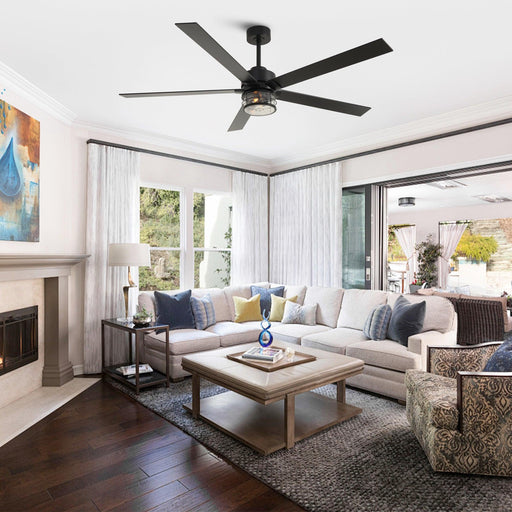 65" Modern Reversible Ceiling Fan with Lighting and Remote Control - Sweatfully
