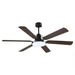 60" Industrial DC Motor Downrod Mount Reversible Ceiling Fan with Lighting and Remote Control - Sweatfully