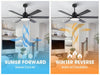 60" Industrial DC Motor Downrod Mount Reversible Ceiling Fan with Lighting and Remote Control - Sweatfully