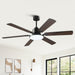 60" Industrial DC Motor Downrod Mount Reversible Ceiling Fan with Lighting and Remote Control - Sweatfully