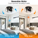 12" Flush Mount Low Profile Caged Small Ceiling Fan with Light and Remote Control - Sweatfully
