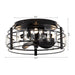 13" Modern DC Motor Flush Mount Reversible Crystal Ceiling Fan with Lighting and Remote Control - Sweatfully