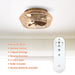 14" Farmhouse DC Motor Flush Mount Reversible Iron Ceiling Fan with LED Lighting and Remote Control - Sweatfully