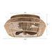 14" Farmhouse DC Motor Flush Mount Reversible Iron Ceiling Fan with LED Lighting and Remote Control - Sweatfully